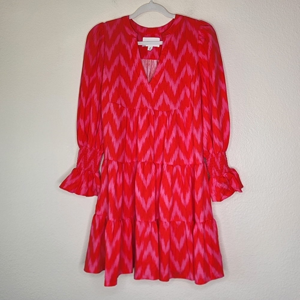 Pomander Place Pink Long Sleeve Dress S - Picture 2 of 6